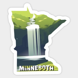 Minnesota state design / Minnesota lover / Minnesota gift idea / Minnesota butter gift /Minnesota lakes home state Sticker